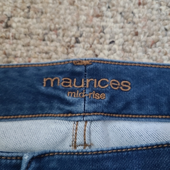 Ladies Maurices Mid Rise Dark Wash Jeans Size 24W - Picture 9 of 10